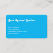 Sneeuwverwijdering Visitekaartje (Achterkant)