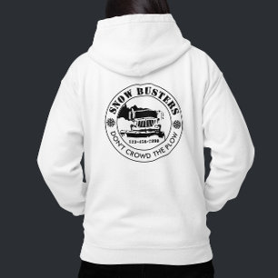 Sneeuwverwijderingsbedrijf Voeg uw logo toe Aangep Hoodie