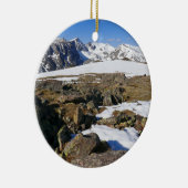 Sneeuwvlek op de Rocky Mountains Keramisch Ornament (Rechts)