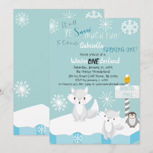 Sneeuwvlinder die één dag uitnodigt kaart