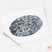Sneeuwvloerstructuur Ovale Sticker (Envelop)