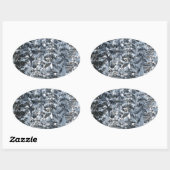 Sneeuwvloerstructuur Ovale Sticker (Vel)