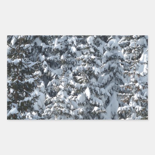 Sneeuwvloerstructuur Rechthoekige Sticker (Voorkant)