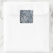 Sneeuwvloerstructuur Vierkante Sticker (Tas)