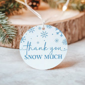 Sneeuwvlok 1e verjaardag Winter Dank u Bedankjes Labels