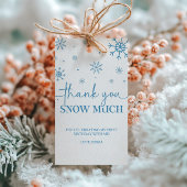 Sneeuwvlok 1e verjaardag Winter Dank u Cadeaulabel