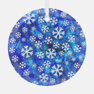 Sneeuwvlok Abstract: naadloos patroon. Glas Ornament