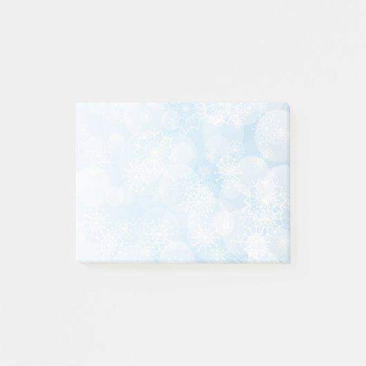 Sneeuwvlok achtergrond post-it® notes (Voorkant)