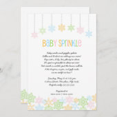 Sneeuwvlok baby sprenkeling nodigt winterse baby s kaart (Voorkant / Achterkant)