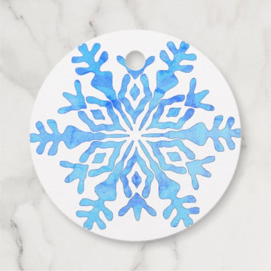 sneeuwvlok bedankjes labels (Achterkant)