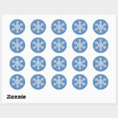 Sneeuwvlok Blauw Winter Vakantie Stickers (Vel)