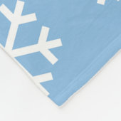 Sneeuwvlok Blauwe Fleece Deken (Hoek)