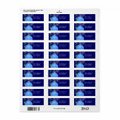 Sneeuwvlok Bollen Kerstlint Etiket (Full Sheet)