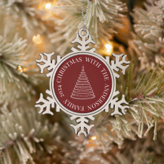 Sneeuwvlok bordeaux kerstboomornament tin sneeuwvlok ornament