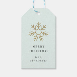 Sneeuwvlok Border Gift Label Cadeaulabel