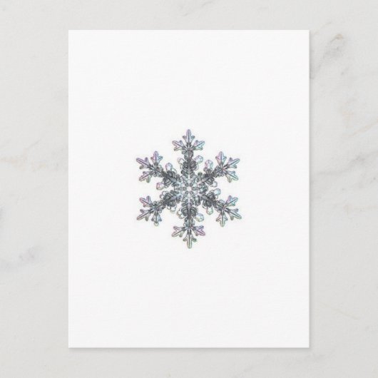 Sneeuwvlok Briefkaart (Voorkant)