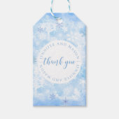 Sneeuwvlok bruiloft bruid bruidegom monogram cadeaulabel (Voorkant)