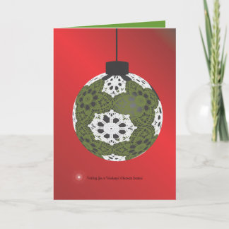 Sneeuwvlok Doilies op een Ornamenten Kaart