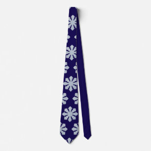 Sneeuwvlok donkerblauw stropdas