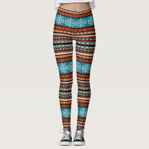 Sneeuwvlok en geometrisch patroon Cozy Leggings