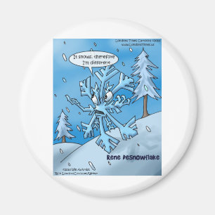 Sneeuwvlok Filosofen Grappige Cadeaus T-shirts Kaa Magneet