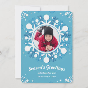 Sneeuwvlok Foto Kerstkaart