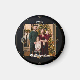 Sneeuwvlok Frame Familie Foto Kerstmagneet Magneet