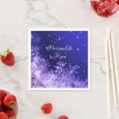 Sneeuwvlok glanzende servetten (Insitu)