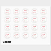 Sneeuwvlok grensvakantie ronde sticker (Vel)