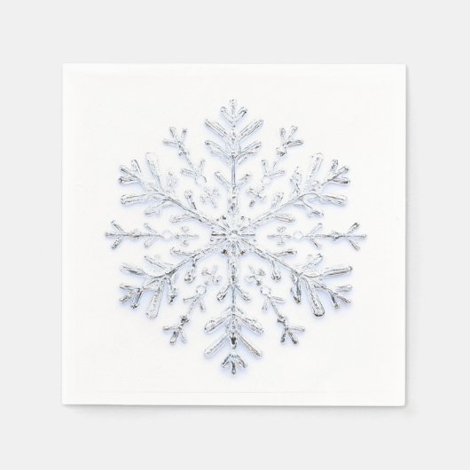 Sneeuwvlok in zilver servet (Voorkant)