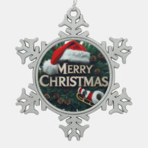 Sneeuwvlok Ingelijste Kerst Ornament – Rustieke Ho