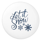 Sneeuwvlok Keramische Knop (Voorkant)