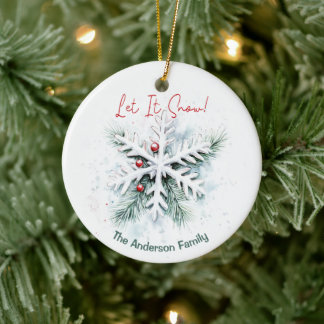 Sneeuwvlok Kerst Ornament | Aangepaste naam
