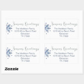 Sneeuwvlok Kerst retour adres label Stickers (Vel)