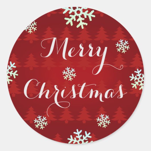 Sneeuwvlok Kerst Stickers (Voorkant)