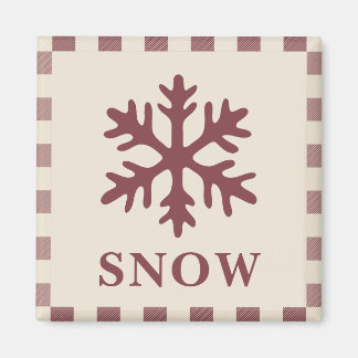 Sneeuwvlok Kerstmagneet Rustiek Bourgondië Magneet
