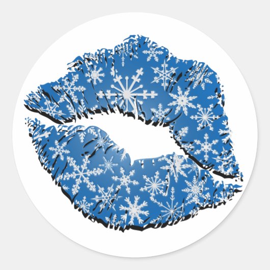 Sneeuwvlok Kisses Stickers (Voorkant)