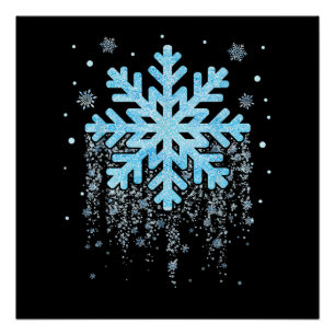 Sneeuwvlok Kostuum Winter Kerst Pasvorm Heren Perfect Poster