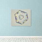 Sneeuwvlok kristal 2 canvas afdruk (Insitu (Houten vloer))