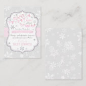 Sneeuwvlok Luiers en Tutu Raffle Ticket Informatiekaartje (Voorkant / Achterkant)