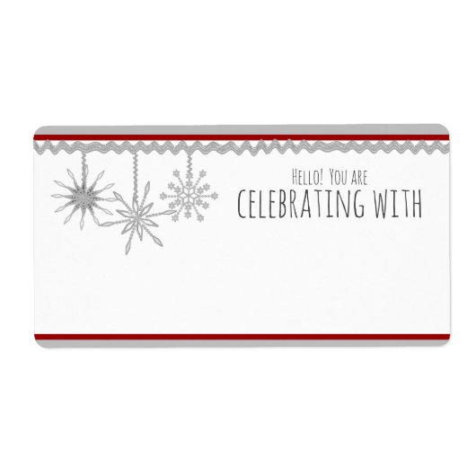 Sneeuwvlok Naam ID Badge Stickers (Voorkant)