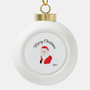 Sneeuwvlok Omlijst Ornament : Kerstman