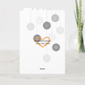 Sneeuwvlok Ornament Bow Christmas Kaart (Achterkant)