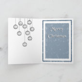 Sneeuwvlok Ornament Bow Christmas Kaart (Binnen)