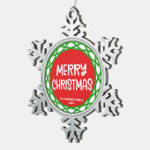 sneeuwvlok Ornament - gepersonaliseerde Pewter! (Rechts)