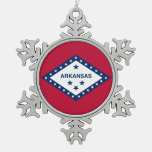 Sneeuwvlok Ornament met Arkansas Flag