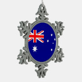Sneeuwvlok Ornament met Australia Flag (Links)