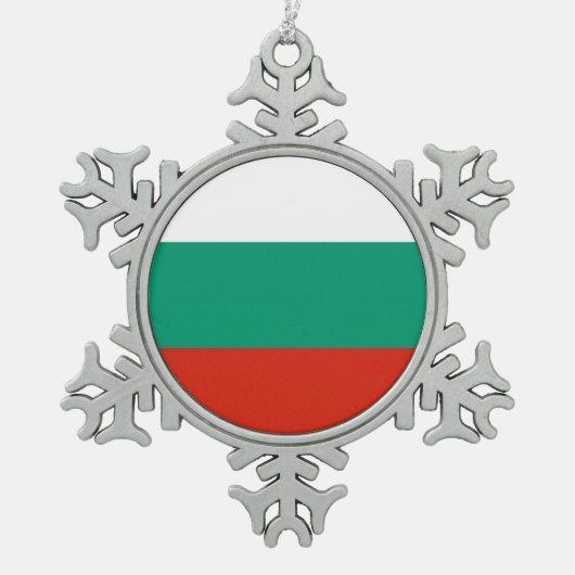 Sneeuwvlok Ornament met Bulgaarse vlag (Voorkant)