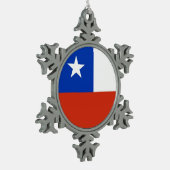Sneeuwvlok Ornament met Chileense vlag (Links)