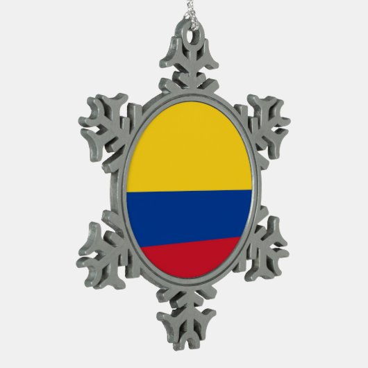 Sneeuwvlok Ornament met Colombiaanse vlag (Links)